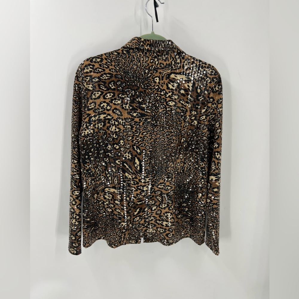 Exclusively Misook Leopard Print, Sequent Zip Fro… - image 3